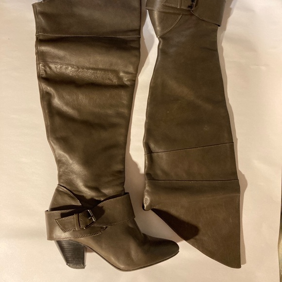 Aldo grey/brown over the knee boots, size 40/9 - Picture 5 of 5